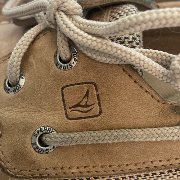SPERRY TOP SIDER WOMEN'S 9774829 INTREPID BEIGE LEATHER BOAT SHOES SZ 8M - Picture 5 of 6